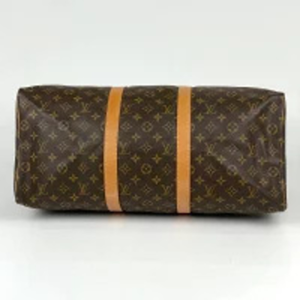 Louis Vuitton Handbag Bag Travel Boston Monogram Brown Keepall Business Brown